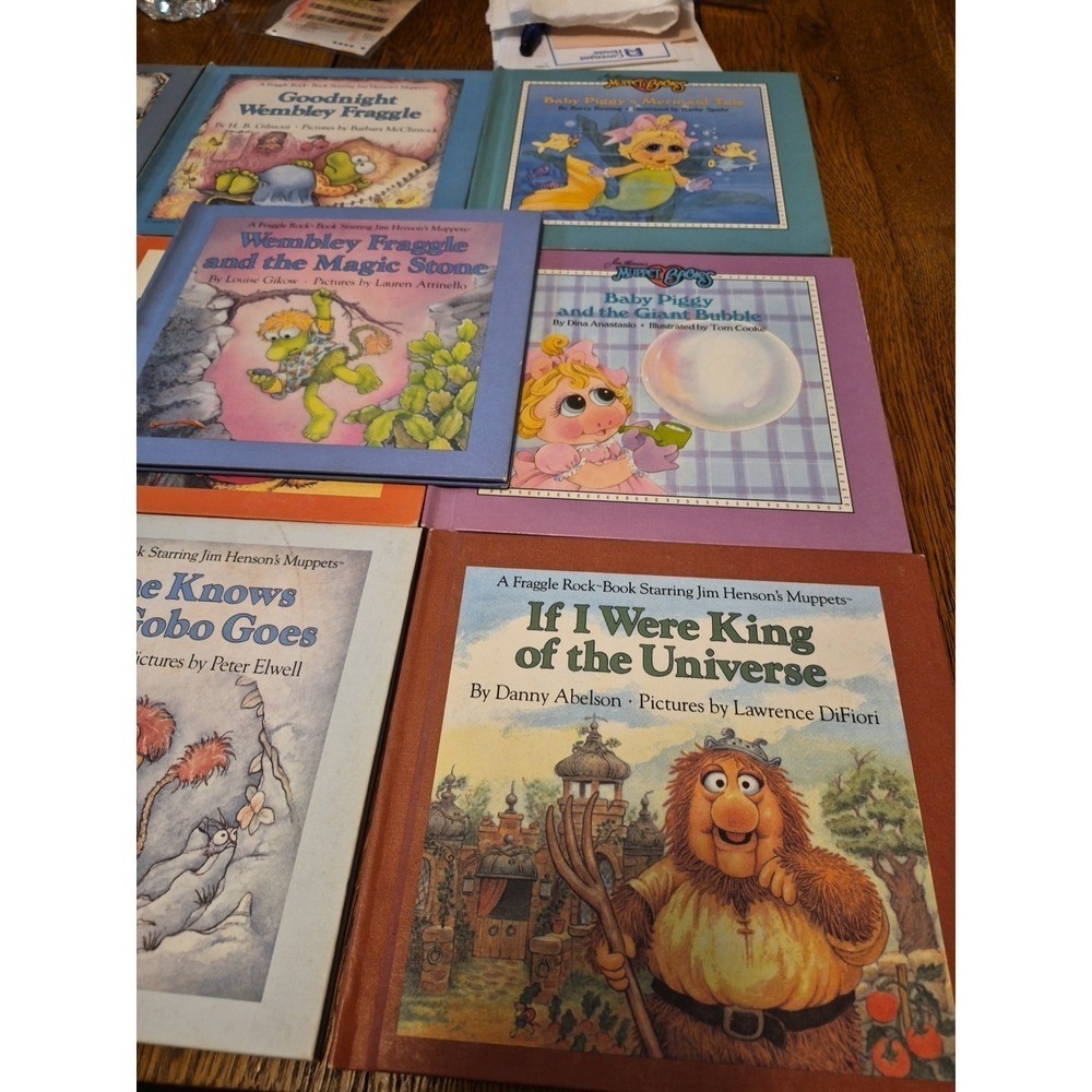Lot of 10 Fraggle Rock Books Weekly Reader Muppets Jim Henson Hardcover 1980 VG